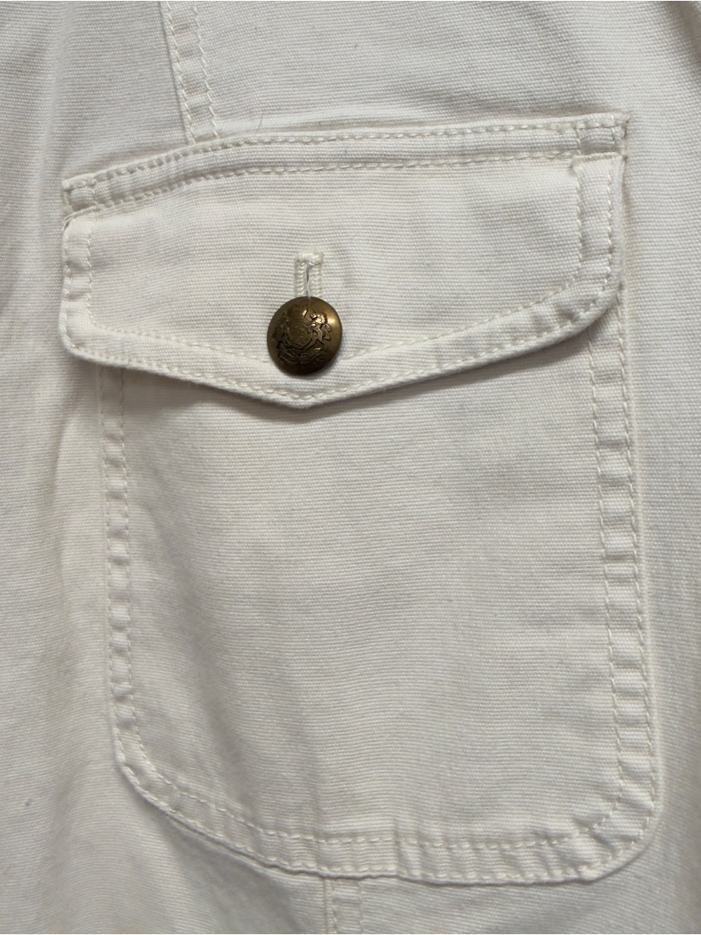 Lauren Ralph Lauren Cotton Canvas Safari Utility Jacket Beige Cream Size 14 NWT - Picture 7 of 11